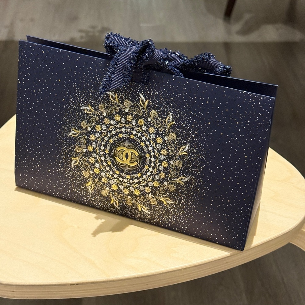 Chanel Holiday Gold Gift Packaging Bag